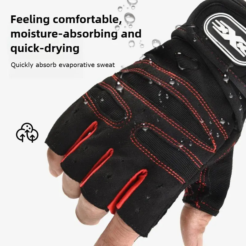 Half Finger Workout Gloves With Wrist Wrap For Men And Women For Weight Lifting Training Cycling And Motorcycling