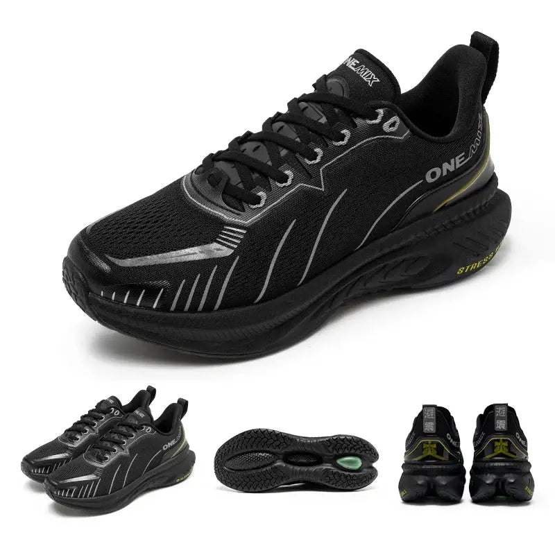 ONEMIX black men's road running shoes with air cushion by Simples Market