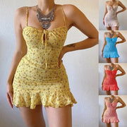 NovaLuxe FloraCamisole Dress Flattering Fit And Flare Silhouette With Small Floral Print For Summer Comfort