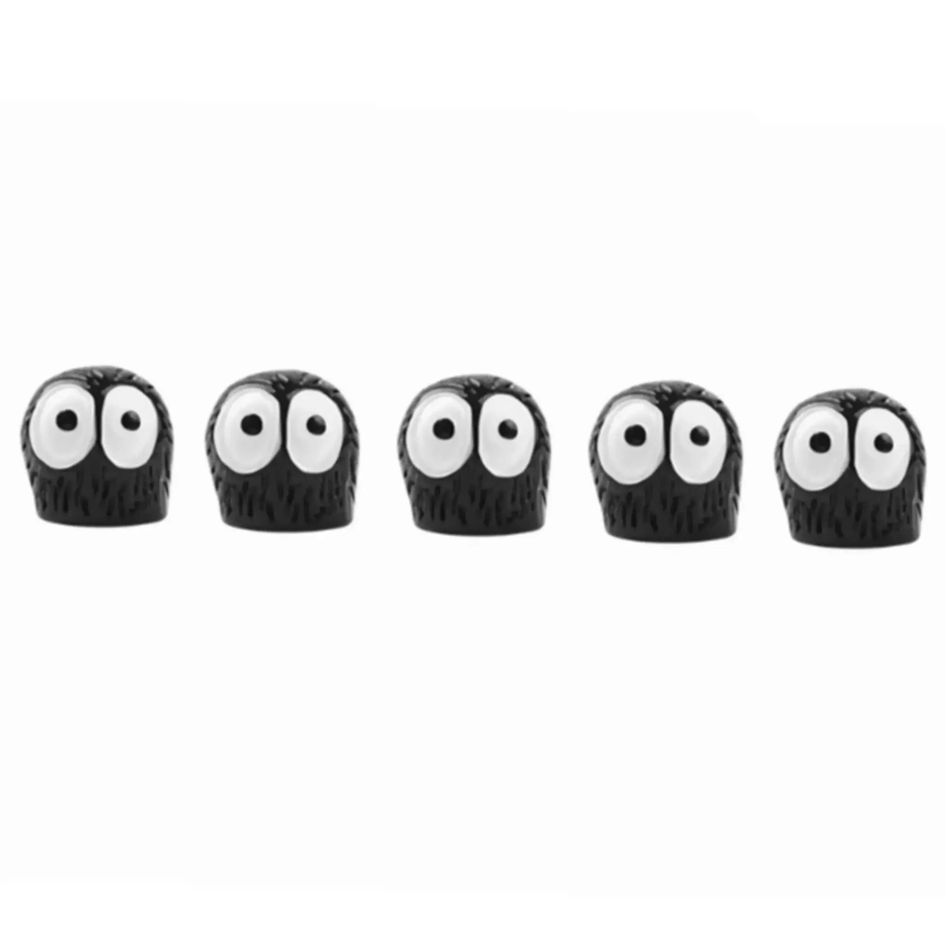 5/10/20pcs cute black elf car interior ornaments; row of cartoon elf figures with white eyes