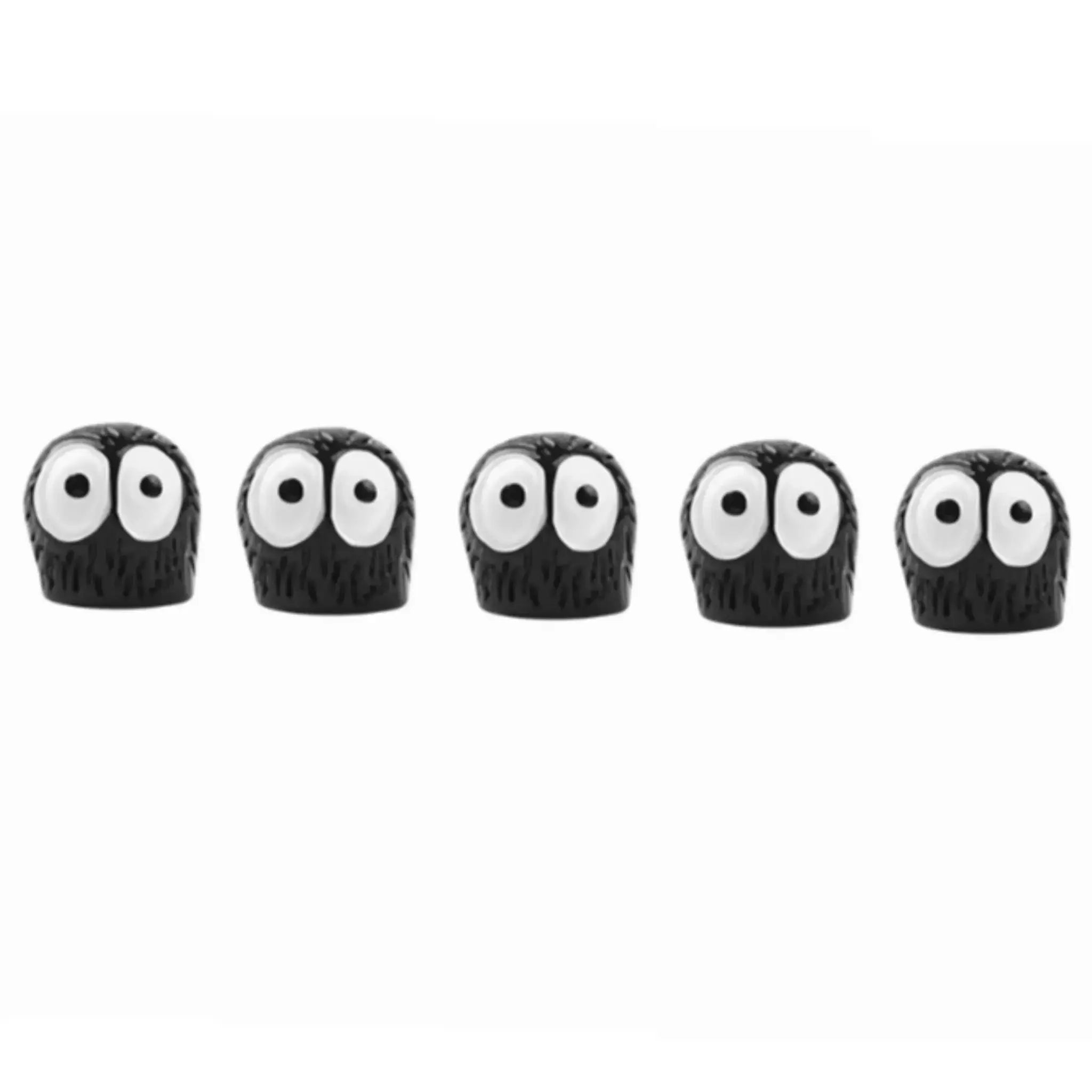 5/10/20pcs cute black elf car interior ornaments; row of cartoon elf figures with white eyes