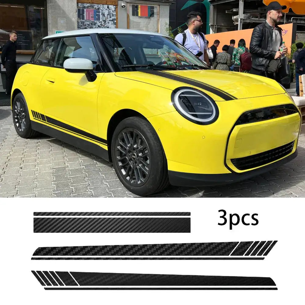 Car Vinyl Stickers Bonnet Decal Long Strip With Double Sided Tape For Car Exterior Decoration
