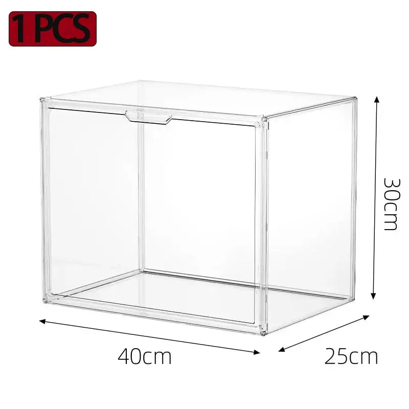 Transparent Storage Box Organizer for Books CDs Albums and Magazines Desktop Display Cabinet Dustproof