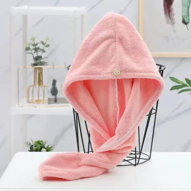 10Pcs Quick Dry Hair Towels Microfiber Absorbent Spa Sauna Bath Set With Buckle Design For Hair Care