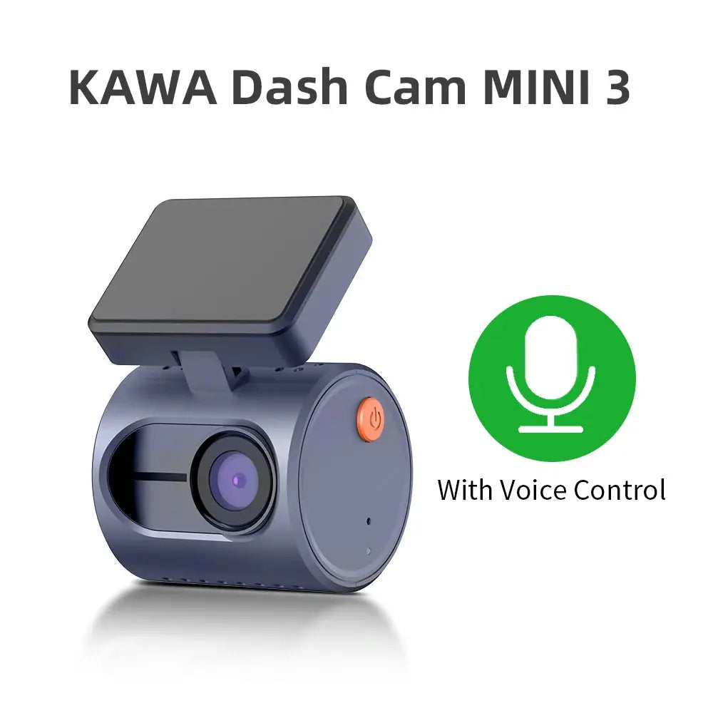 KAWA Dash Cam MINI 3 car dash camera with voice control, blue body