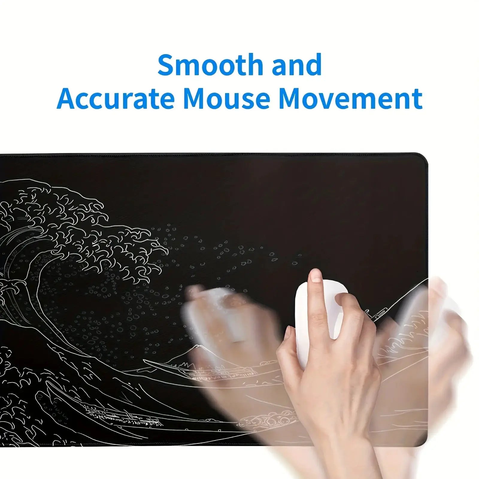 Large Desk Mouse Pad For Gaming With Stitched Edges And Non Slip Rubber Base Extended Size