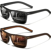 PulseOptics Square Polarized Sunglasses Unisex Lightweight Frames With Glare Reducing TAC Lenses