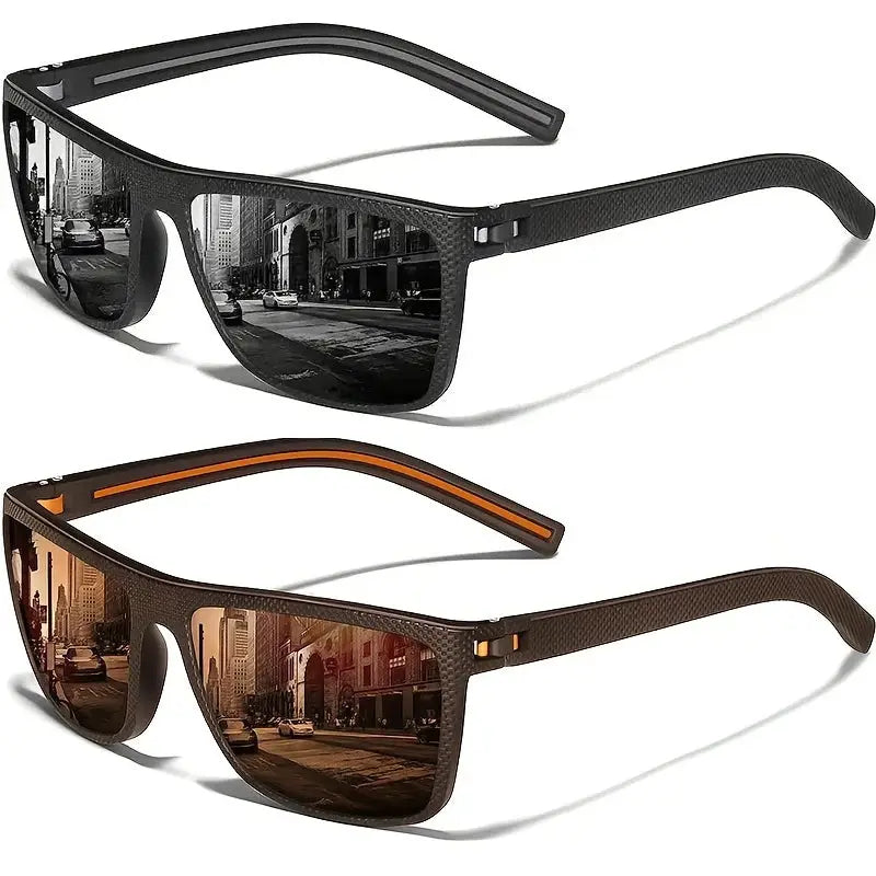 PulseOptics Square Polarized Sunglasses Unisex Lightweight Frames With Glare Reducing TAC Lenses