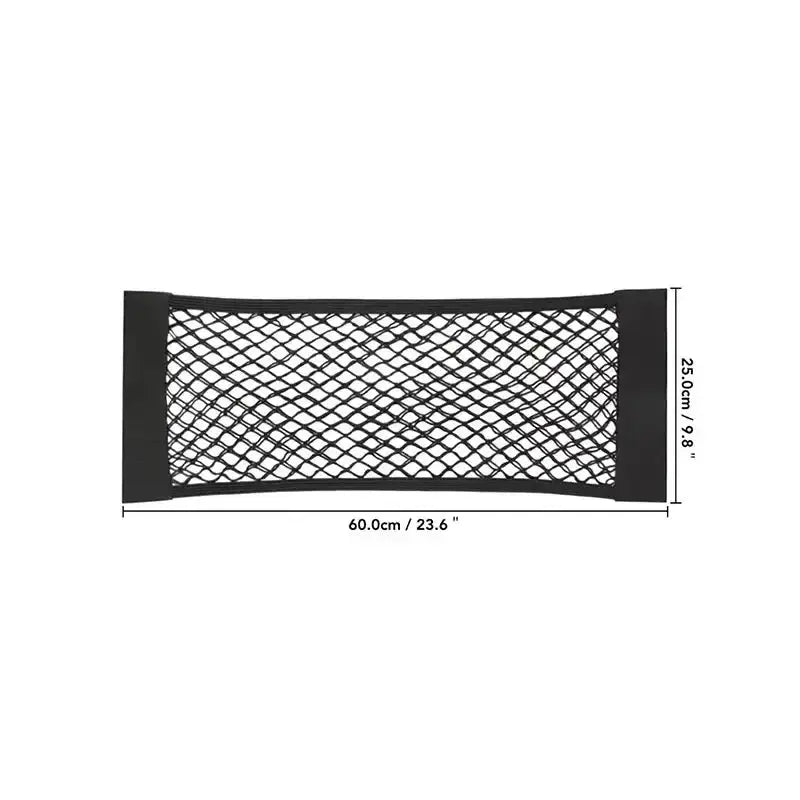Universal Car Storage Bag Double Mesh Trunk Storage Net For Secure Organization Built In Fire Extinguisher Fixed Net