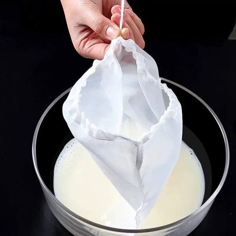 Food Grade Nylon Filter Bag 100 Mesh Reusable Kitchen Strainer Tea Beer Coffee Oil