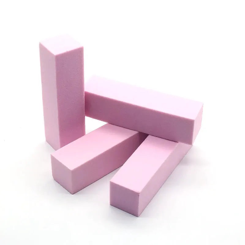 ElegantNail Pink Four Sided Cushioned Nail Buffer For Shaping Smoothing And Polishing Natural And Acrylic Nails