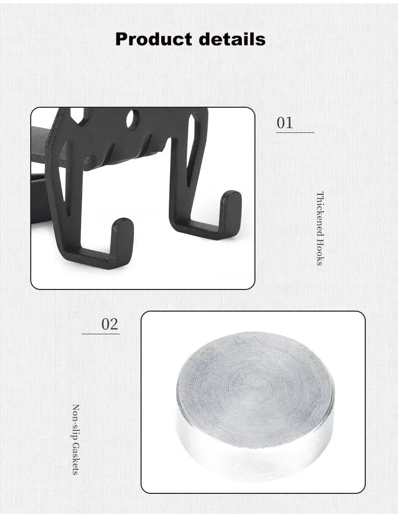 Simples Market Hang Gas Canister Hook; two-piece set with thickened hooks, hanging plate, bottle opener.