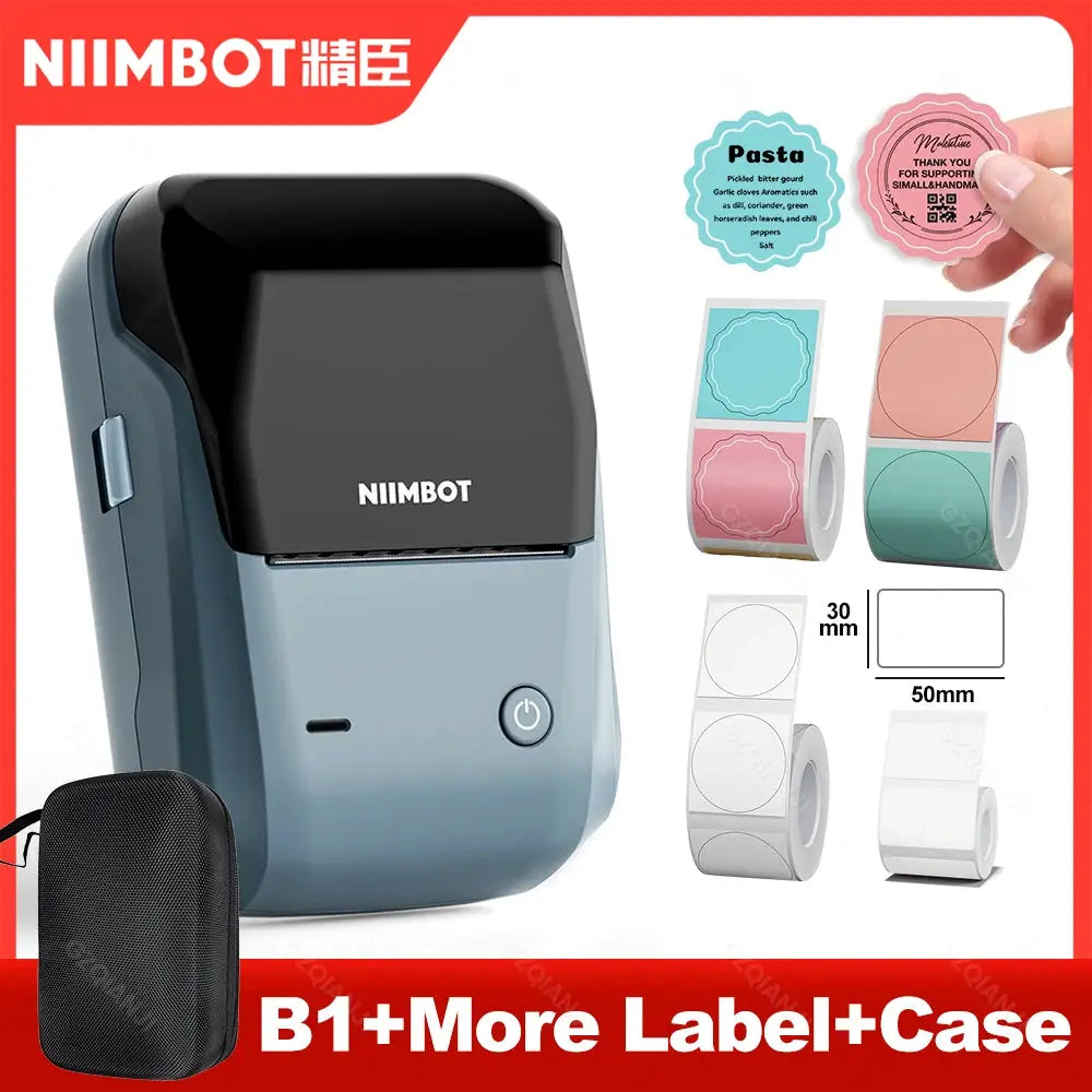 Niimbot B1 Mini Bluetooth Label Printer For Round UV Tags And Labels