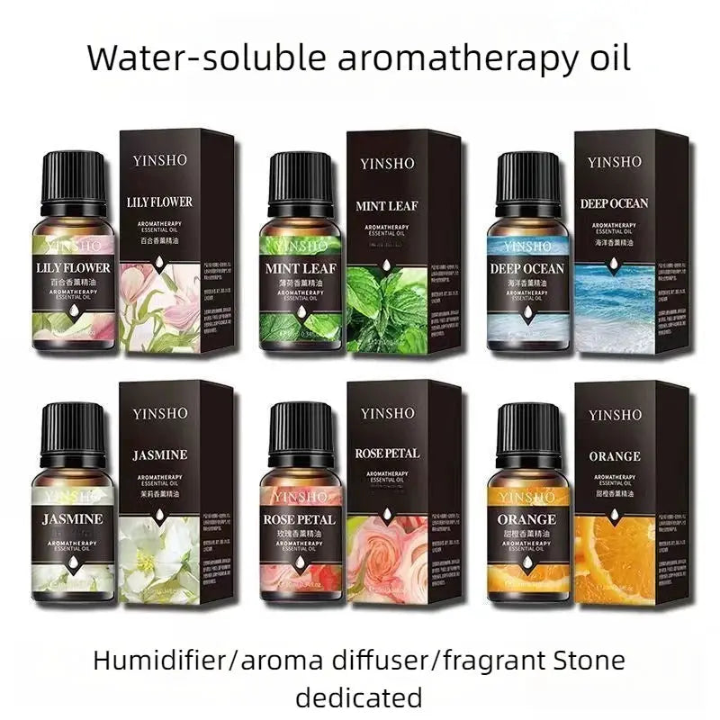 17 Flavors 10ml Essential Oils Set For Aroma Diffuser And Humidifier Lavender Rose Eucalyptus White Peach Oolong