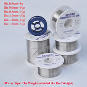 Irongien High Purity Soldering Wire 8g and 50g Roll Mixed Tin Rosin Core Diameter 0.6 to 1.5mm for Electrical Soldering