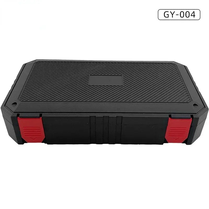 Plastic small toolbox by Simples Market with black body and red latches