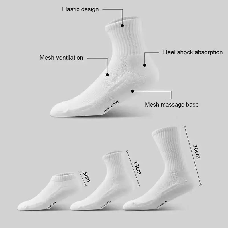Men's White Cotton Deodorant Winter Socks 1 Pair Mid Tube With Velvet Bottom And Thickened Towel Basketball Socks