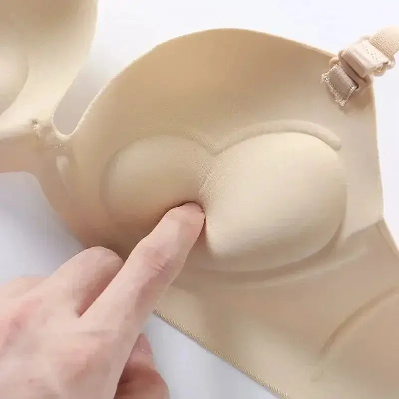 Simples Market seamless wireless push-up bralette in nude, 3/4 cup, breathable lingerie