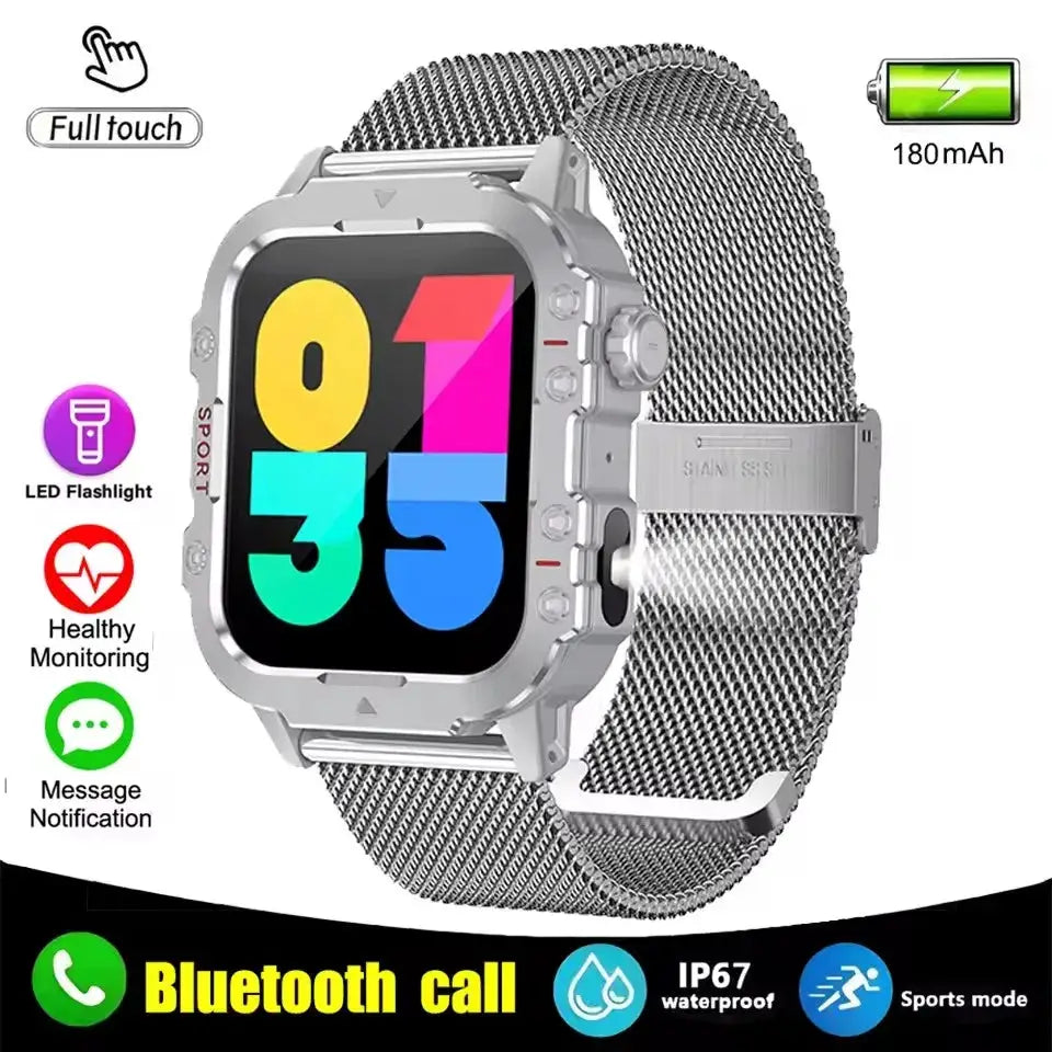 VitalTime Android Smartwatch 1.44 Inch Color Screen Bluetooth Calling Blood Oxygen BP Monitoring Health Tracking