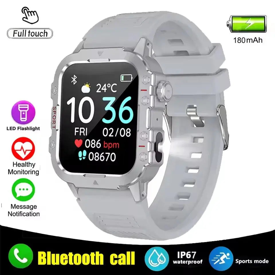 VitalTime Android Smartwatch 1.44 Inch Color Screen Bluetooth Calling Blood Oxygen BP Monitoring Health Tracking