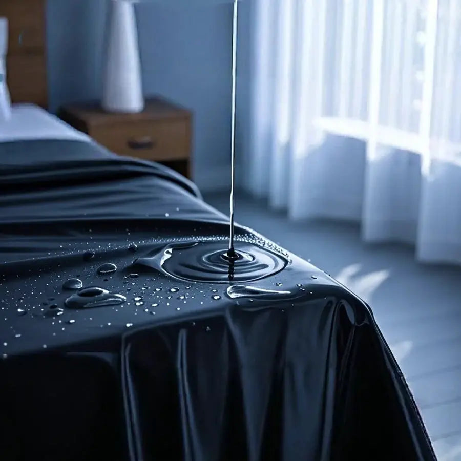 Simples Market waterproof PVC mattress protector cover, black, dirt-proof and easy to clean.
