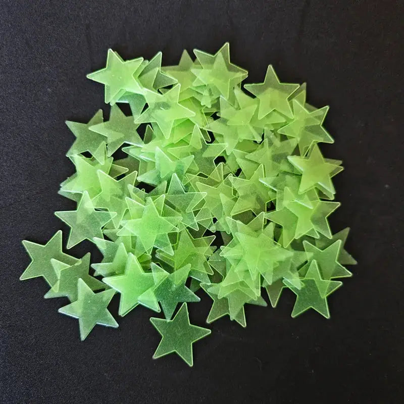 100 Piece Set Luminous Star Wall Stickers Glow In The Dark For Kids Room Decor Colorful Star Murals