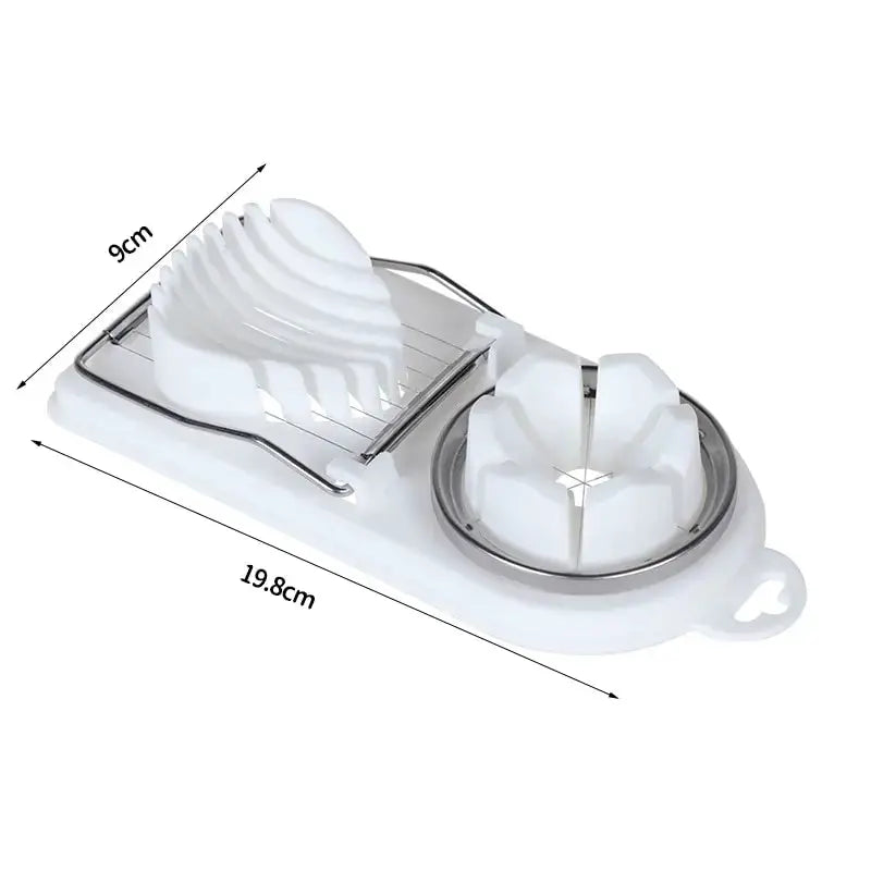 Multifunctional Egg Slicer Stainless Steel Two In One Egg Cutter And Splitter Kitchen Gadget