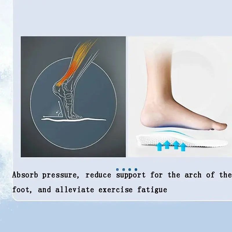 Men's Soft Sole Sports Insoles Shock Absorbing Breathable For Summer Comfort And Fatigue Free Standing Long Hours
