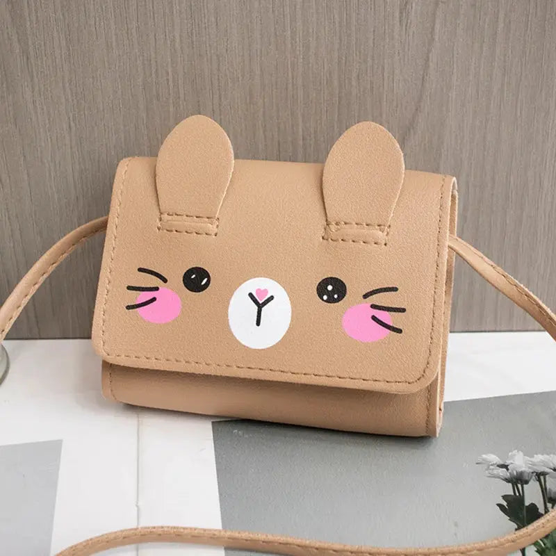 PrincessPop Kids Mini PU Leather Crossbody Handbag For Girls Coin Purse Wallet Cute Mini Bag