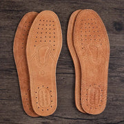 1 Pair Cowhide Insoles For Men Genuine Leather Deodorant Breathable Insoles For Shoes And Flats