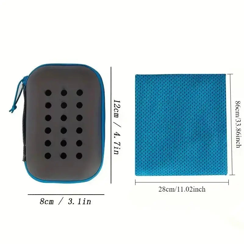 1 Piece EVA Boxed Cold Sports Towel For Outdoor Cooling Absorbent Instant Dry Fitness Towel