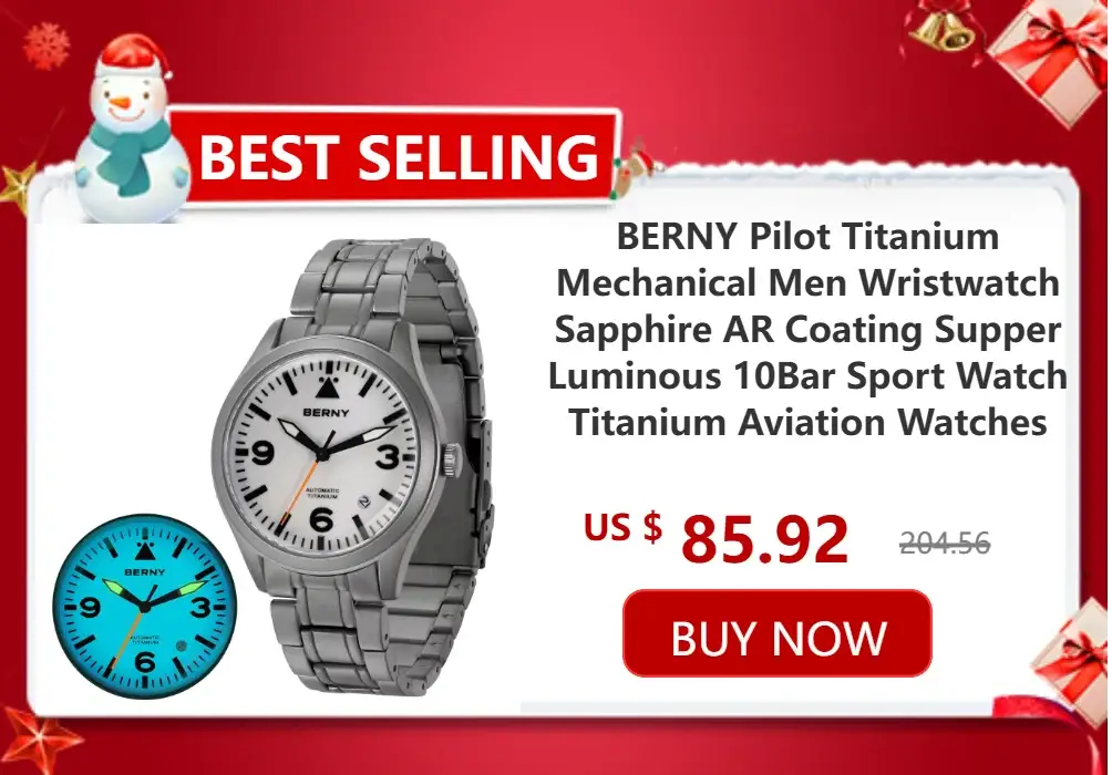 BERNY men’s wristwatches in silver stainless steel with white dial and blue dial variant (2 watches)
