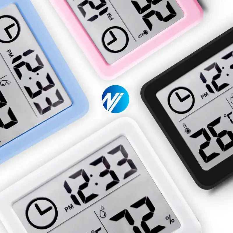 NIDITON Digital Clock Desk Clock With Temperature And Humidity Wall Clock For Home Office Kitchen Decor