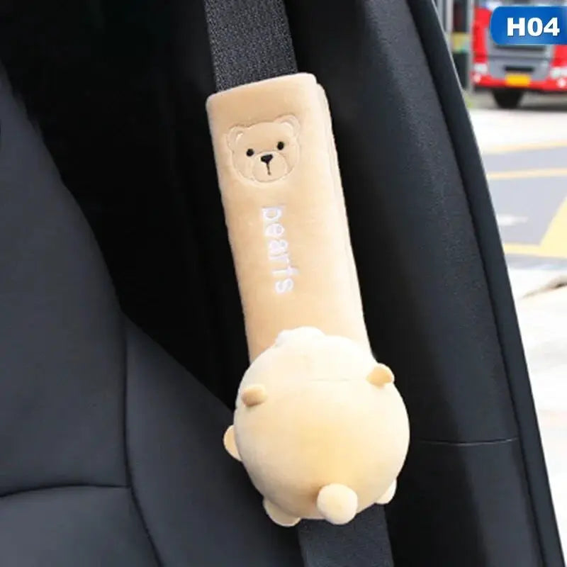 Cute Animal Car Seat Belt Pads Universal Fit Cushion Cover For Shoulder Straps And Belt Protection