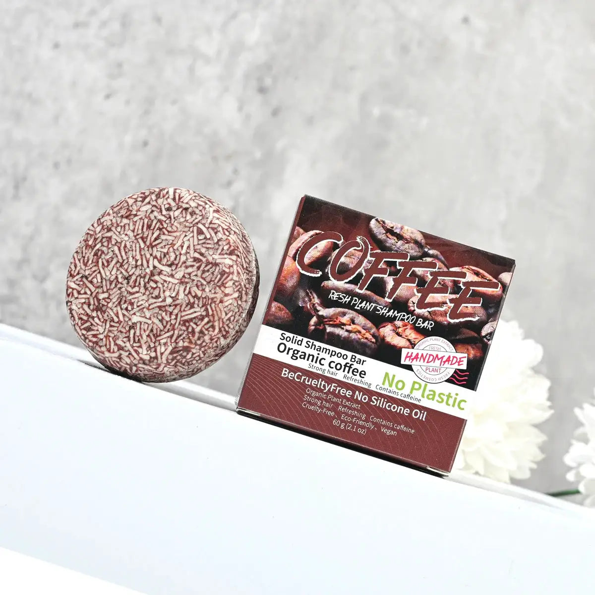 Coffee Flavored Handmade Solid Shampoo Bar For Men Oil Control And Dandruff Removal With Hair Essential Oils