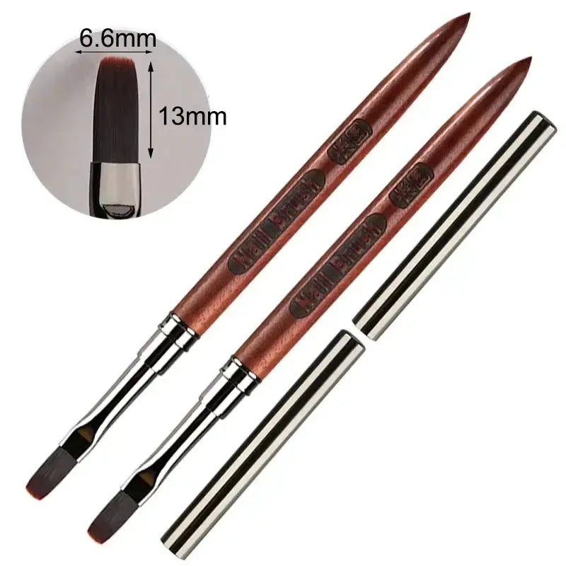 NailCraft Wood Gel Painting Brush For Gel Tip Extensions And Acrylic Builder With Precision Fine Bristles For Nail Art