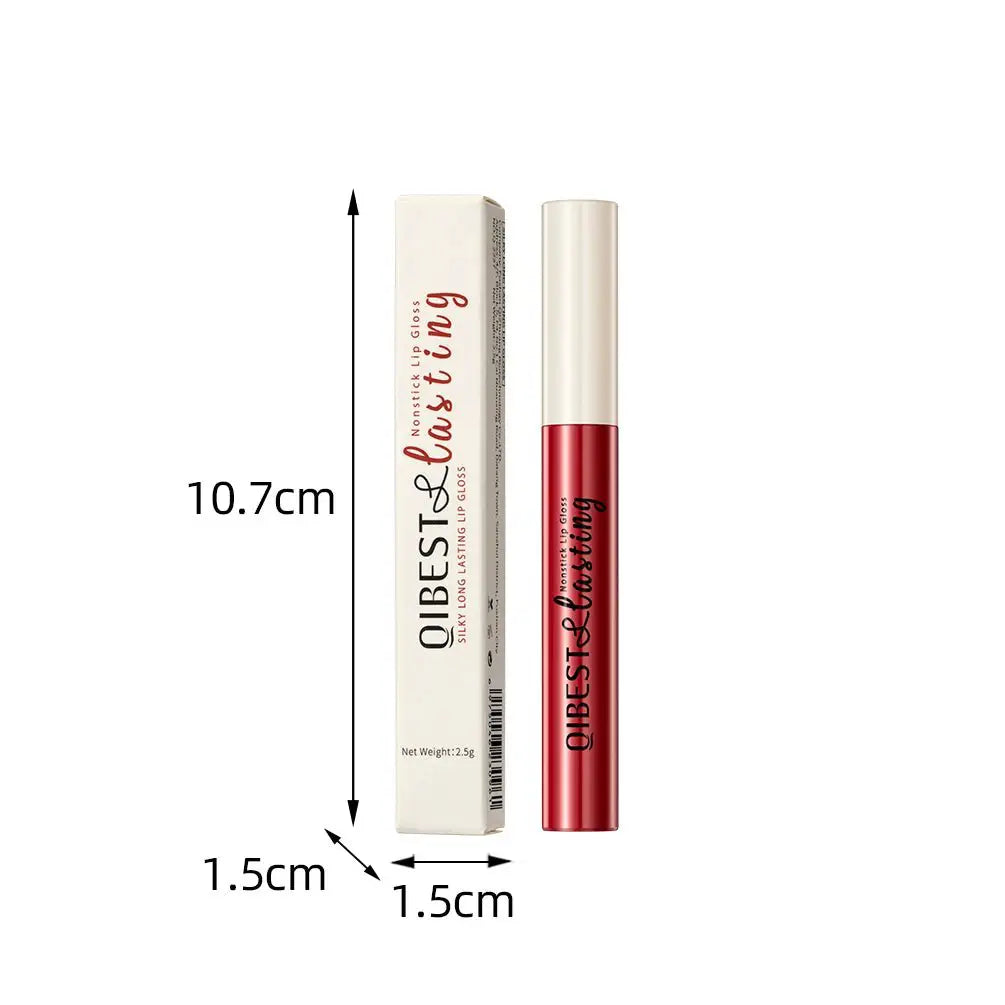QIBEST Matte Liquid Lipstick Waterproof Long Lasting Velvet Lip Gloss Tint Tube Matte Nude Pigment Red Lipgloss Lips Makeup - Simples Market