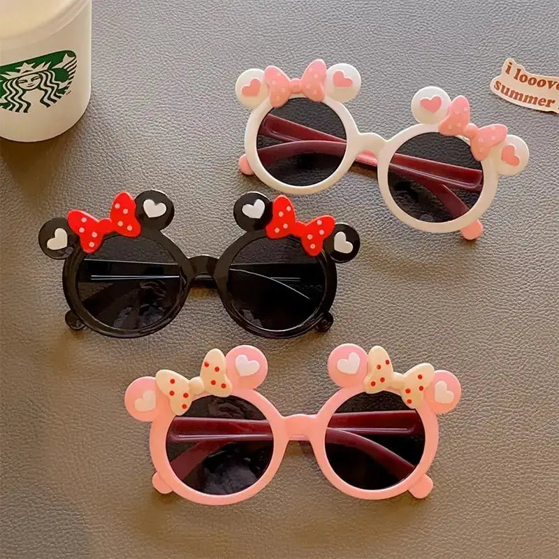 UV400 Cartoon Sunglasses For Kids Boys Girls Lightweight Plastic Frame Sun Protection Outdoor Shades