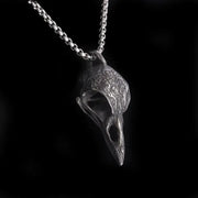 Retro Nordic Style Crow Skull Pendant Necklace Unisex Zinc Alloy Jewelry Gift For Men Personalized Amulet