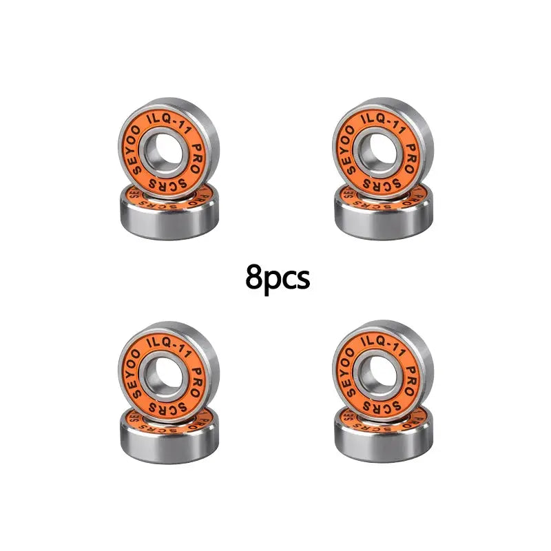 8 Piece ILQ 11 High Speed Bearings For Skateboard Longboard Inline Roller Skates And Ice Skates Low Noise For Children