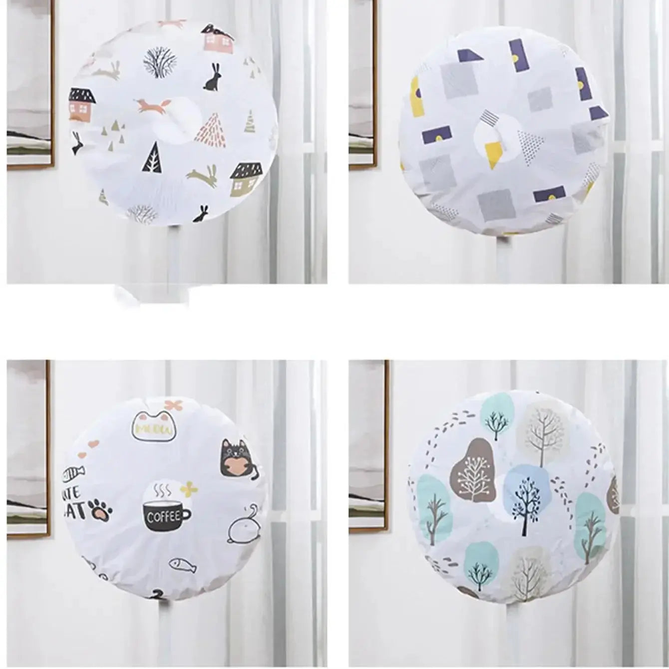 Universal Round Floor Standing Electric Fan Protective Cover Waterproof Dust Cover 1 Piece