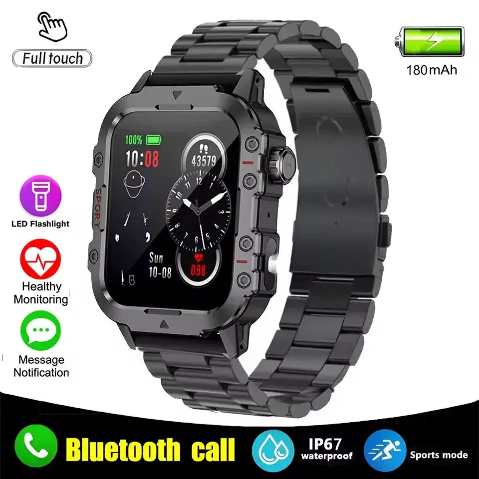 VitalTime Android Smartwatch 1.44 Inch Color Screen Bluetooth Calling Blood Oxygen BP Monitoring Health Tracking