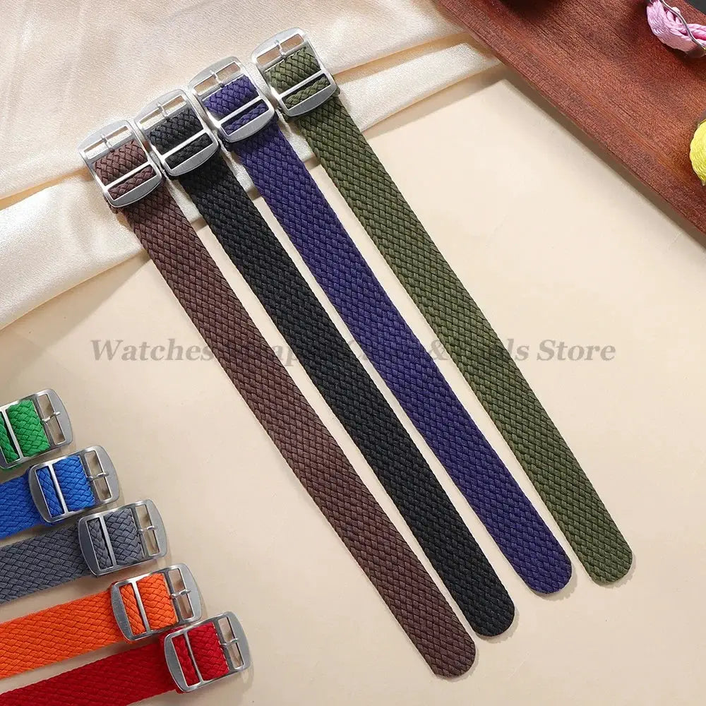 14mm 16mm 18mm 20mm 22mm Nylon Woven Canvas Watch Band for Perlon for Omega Strap Watchband Men Women Sport Bracelet 2035