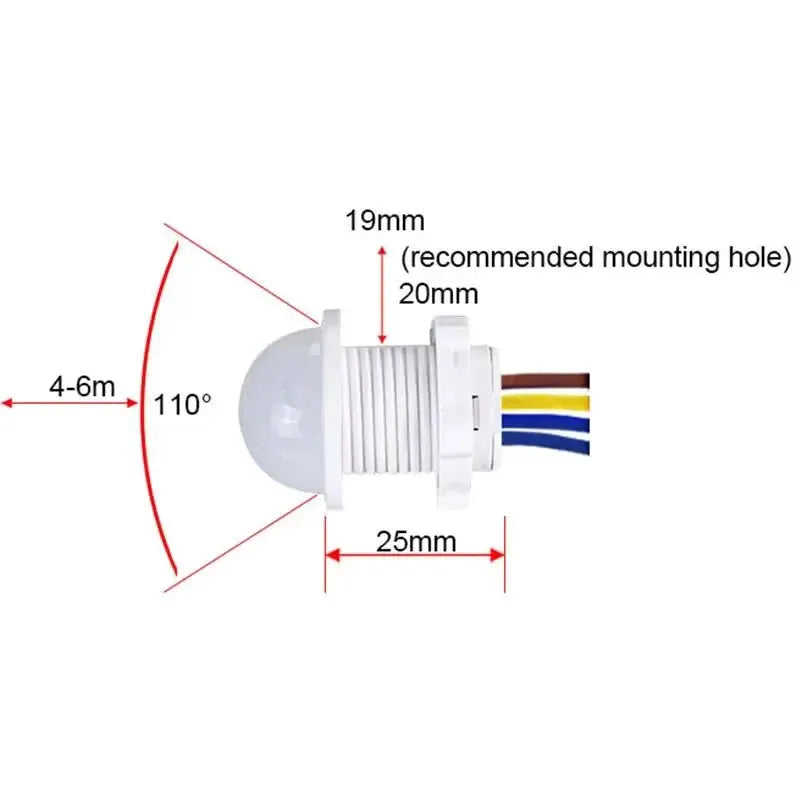 Mini PIR Motion Sensor Light Switch For AC 110V To 240V Auto On Off Infrared Detector Night Lamp