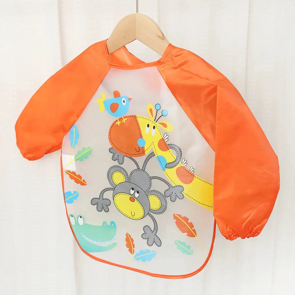 Waterproof EVA Full Sleeve Baby Bibs For Kids Long Sleeve Feeding Smock Apron Eating Breastplate Infant Clothing