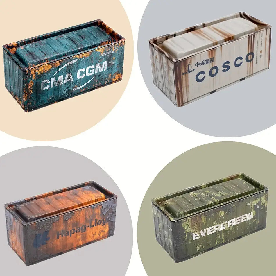 Mini Iron Storage Box Miniature Desktop Organizer Sea Freight Container Design Creative Decoration For Collectors Gift
