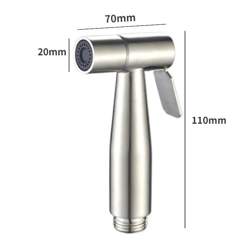 Handheld stainless steel toilet bidet sprayer by Simples Market with trigger lever