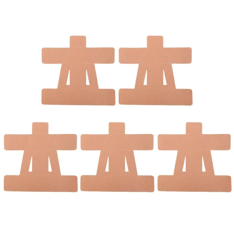 Kinesiology tape shoulder precuts, 6 peach-colored strips, Simples Market, waterproof and breathable.