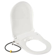 Toilet seat with dual-nozzle bidet, white, front and rear wash, non-electric