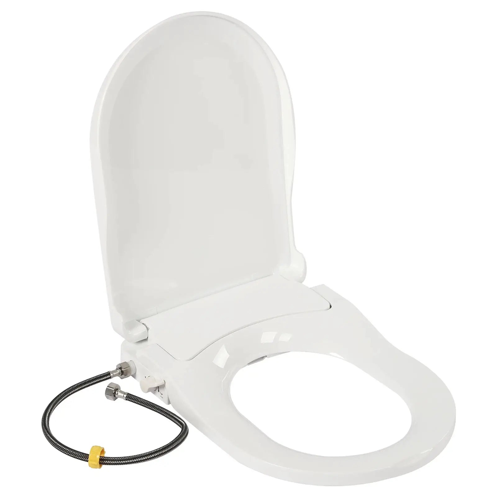 Toilet seat with dual-nozzle bidet, white, front and rear wash, non-electric